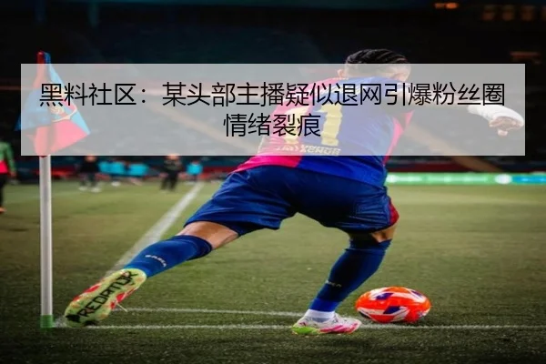 黑料社区：某头部主播疑似退网引爆粉丝圈情绪裂痕